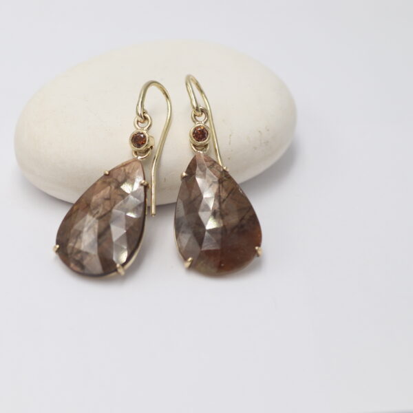 Sapphire and Diamond Earrings